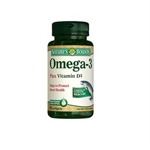 Nature's Bounty Omega-3 Plus Vitamin D3 60 Yumuşak Kapsül