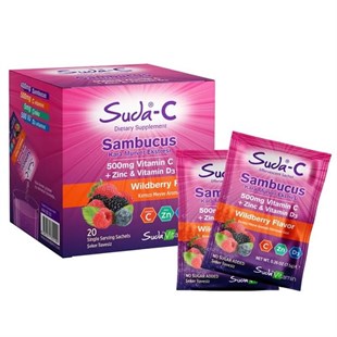 Suda Vitamin C Sambucus Zinc Çinko D3 20 Şase
